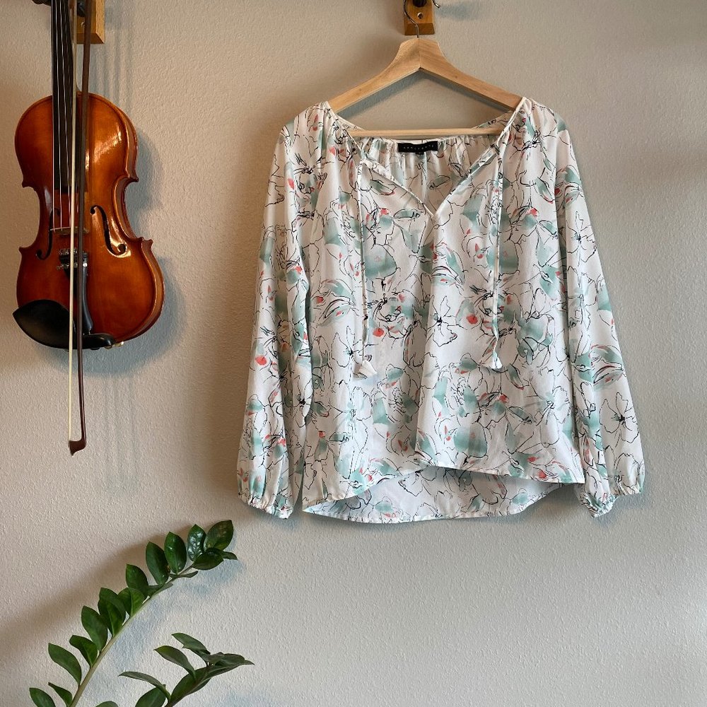 Sanctuary abstract flower blouse